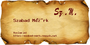 Szabad Márk névjegykártya